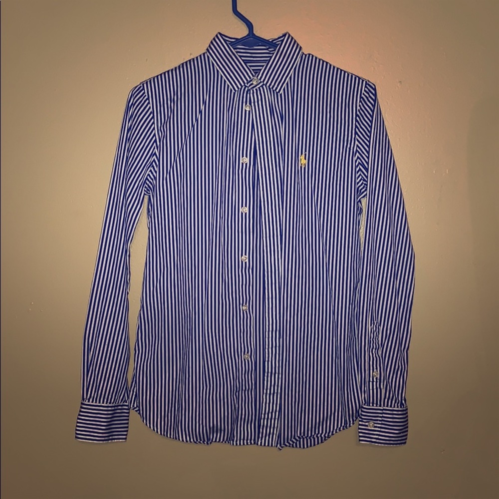 Blue Striped Button Down Shirt